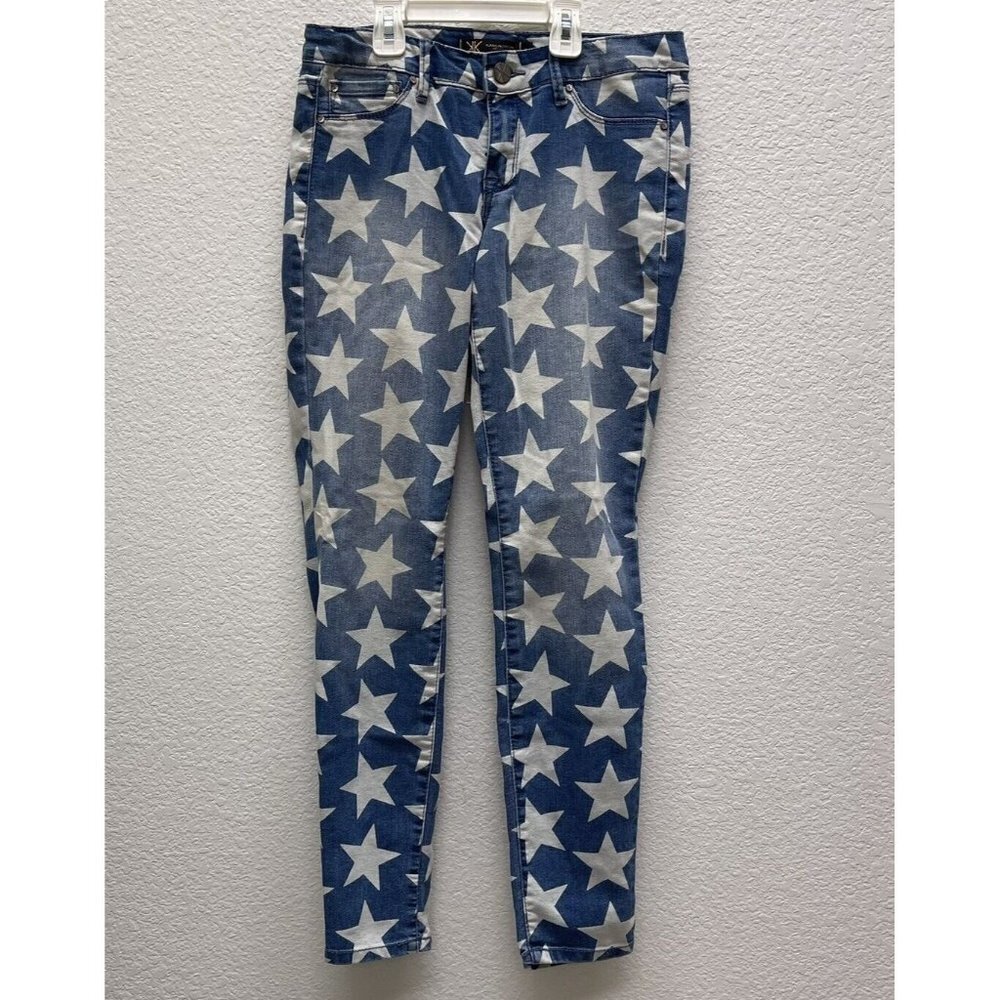 Kardashian Premium Denim Kourtney Jegging Women's SZ 4 July 4th White Stars  EUC